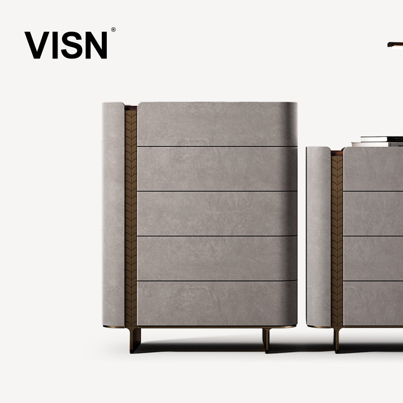 VISN 【金麦系列】意式极简五斗柜 别墅卧室现代轻奢收纳柜高端