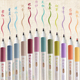 软笔勾线笔彩色可换囊秀丽笔钢笔式 白雪BP10焕彩笔套装 直液式 毛笔秀逸笔手账笔荧光色笔绘画笔美术专用勾线笔
