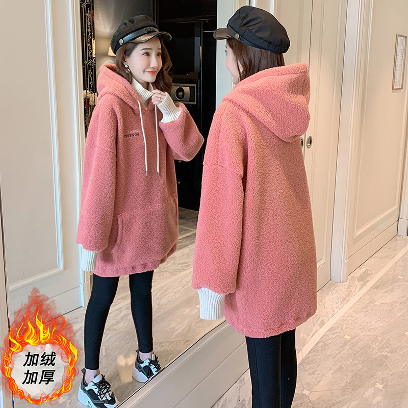출산 겨울 운동복 2022 새로운 벨벳 두꺼운 따뜻한 여성의 세련된 겉옷 다목적 가을 겨울 재킷