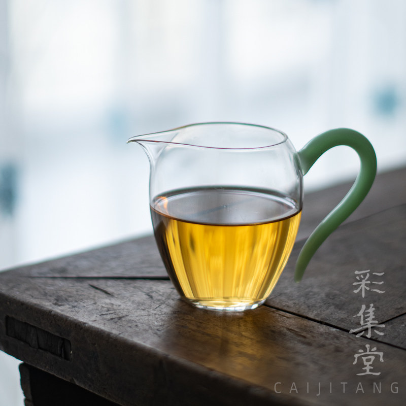 彩集堂 茶艺专业断水玻璃公道杯日式薄透耐热带手柄公杯分茶器具,餐饮具,公道杯,淘宝优惠券,粉丝福利购,淘宝优惠卷