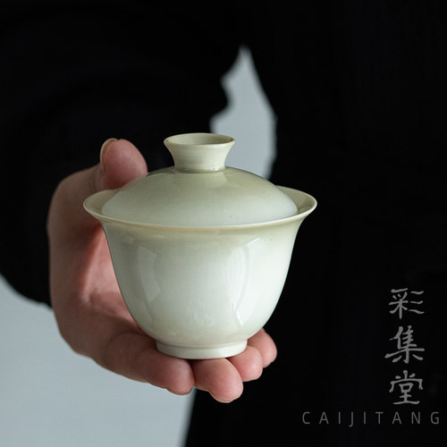 草木灰岩茶专用小盖碗容量100ml