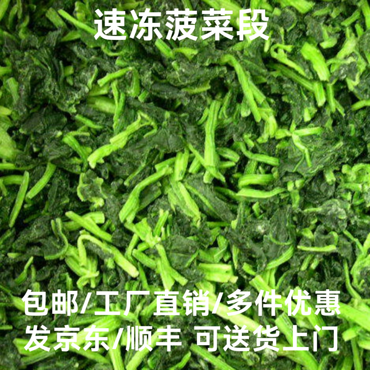速冻菠菜段日料前段绿叶菜免切洗