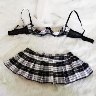 Dragonbabe：“初见”格子百褶裙学生制服套装