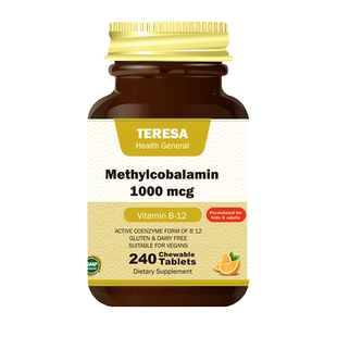 美国TERESA进口甲钴胺营养修复神经维生素VB12叶酸儿童成人临期