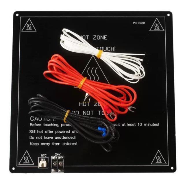 3DSWAY 3D打印机配件MK3铝基板热床平台24V加热床圆角沉孔铝板220