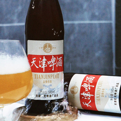 引滦啤酒天津啤酒1958整箱装500mL 12瓶原浆啤酒聚会饮酒特价包邮