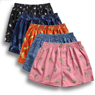 Printed Fashion Loose Breathable Boxer Shorts宽松四角短裤男