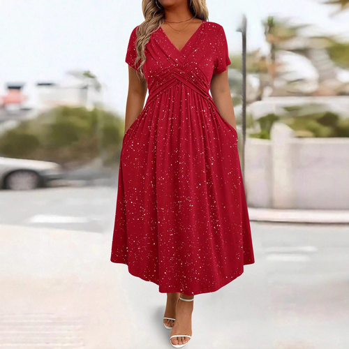 收腰女士连衣长裙Waist hugging women's jumpsuit long skirt