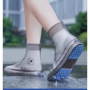 男女防雨鞋 雨鞋 套防水防滑加厚耐磨外穿下雨硅胶雨靴登山脚套雨天