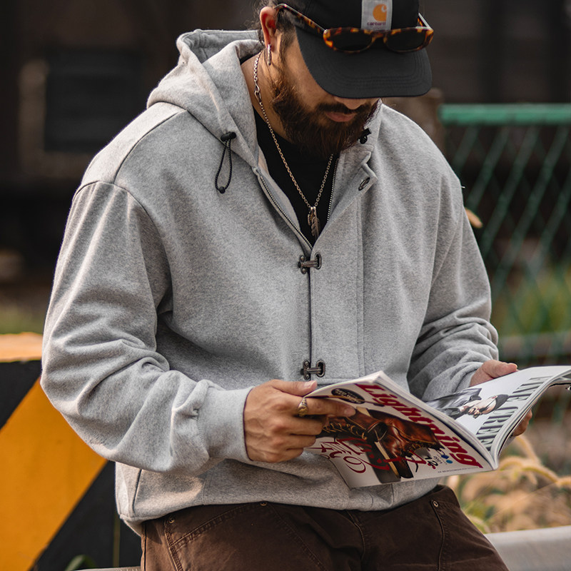 古叔的着Gulls 甲板钩拳击手连帽卫衣外套男春秋宽松长袖内搭上衣,男装,卫衣,淘宝优惠券,粉丝福利购,淘宝优惠卷