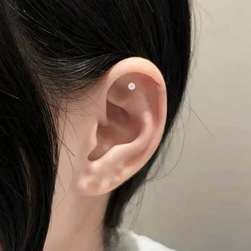 内螺纹flat耳钉小白钻