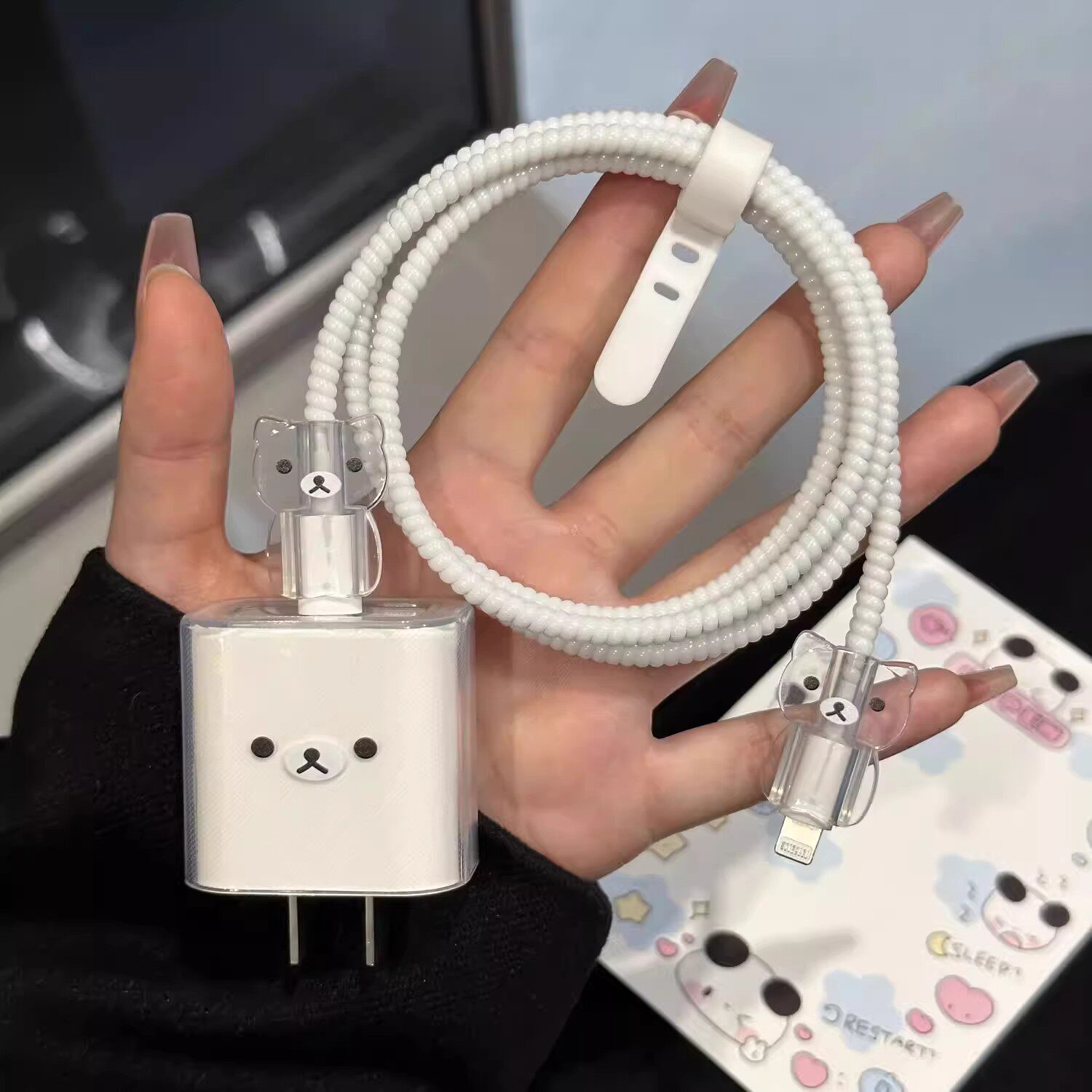 适用苹果20W充电器保护套iPhone17数据线保护头air防折断缠绕器