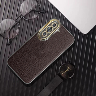 高档鳄鱼皮纹适用华为nova10pro手机壳新款高端nova10轻薄防摔商务全包保护套nova11/12不沾指纹男士简约外壳