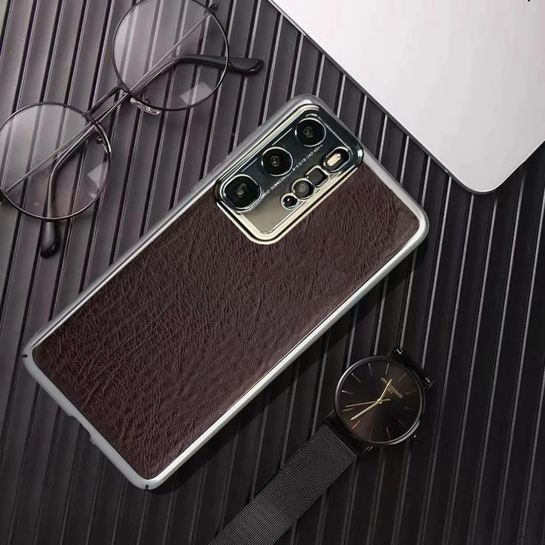 高档鳄鱼皮纹适用华为p40pro+手机壳新款高端p40轻薄防摔商务全包保护套p40pro高品质男士不沾指纹简约保护壳