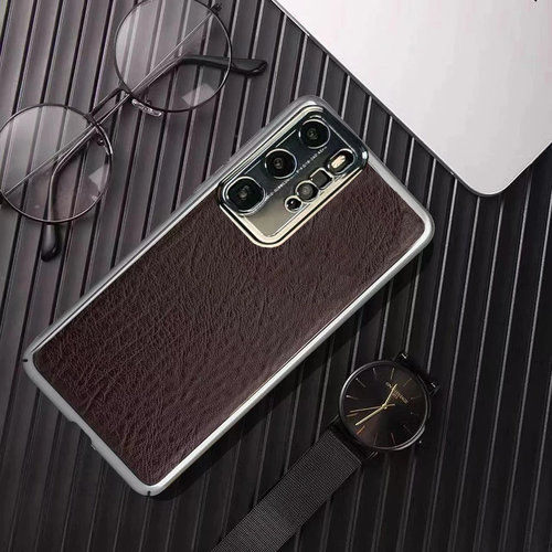 适用p40pro+高档鳄鱼皮纹商务壳