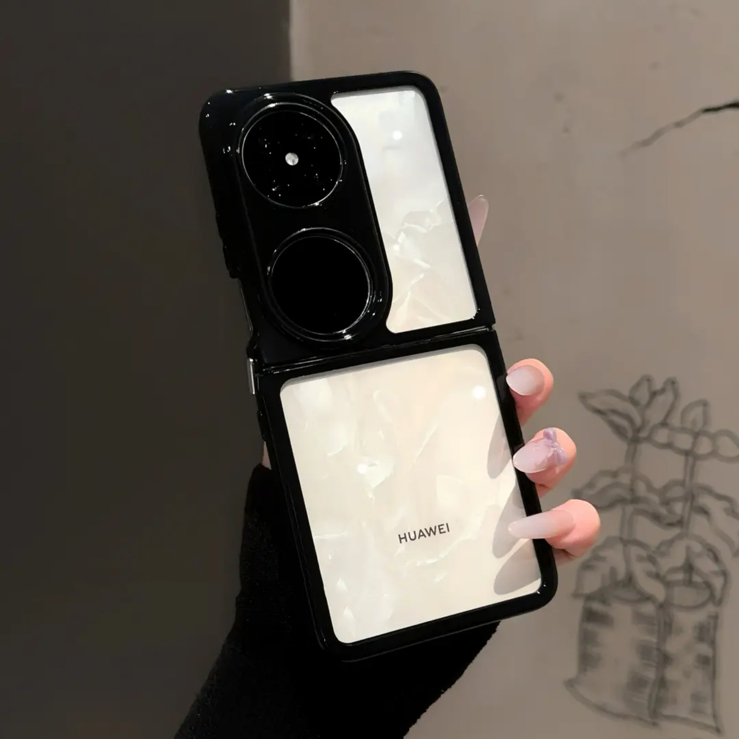 ins风糖果色奶油壳适用华为pocket2手机壳新款2025网红爆款findn3flip折叠屏透明支架pockets女款高级感外壳