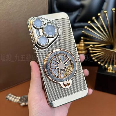 适用华为Pura80手机壳ultra解压陀螺支架p70/p60/p50pro自带高清镜头膜mate60pro散热防摔外壳nova10保护套潮