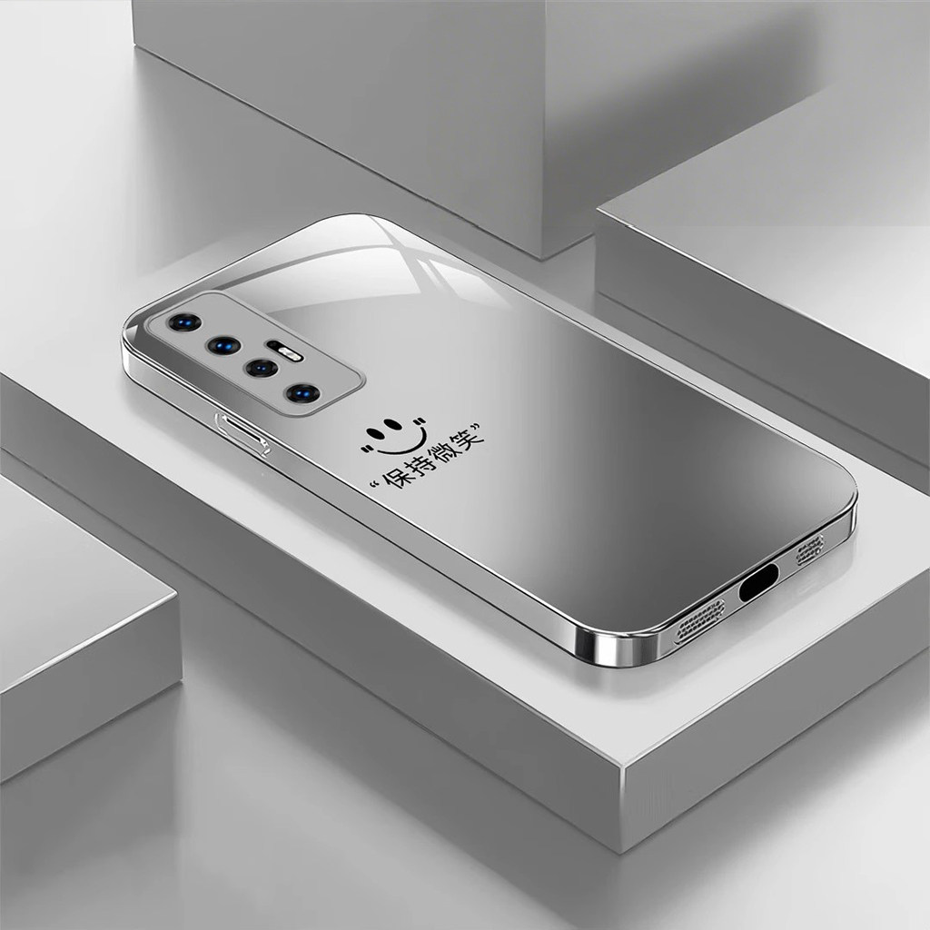 笑脸保持金属漆玻璃壳适用小米10S手机壳新款高档10pro全包防摔网红励志外壳10/11/12个性创意直边男女保护套