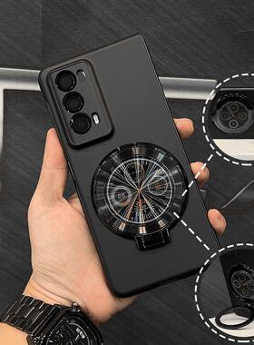 金属漆卡亚磁吸支架壳适用荣耀magicv2手机壳新款高级感MagicVS2折叠屏轻薄防摔外壳honor男简约创意保护套