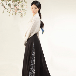 彩云涧原创汉服宋制改良褶子飞机袖上衣短衫旋裙三裥裙日常秋新款