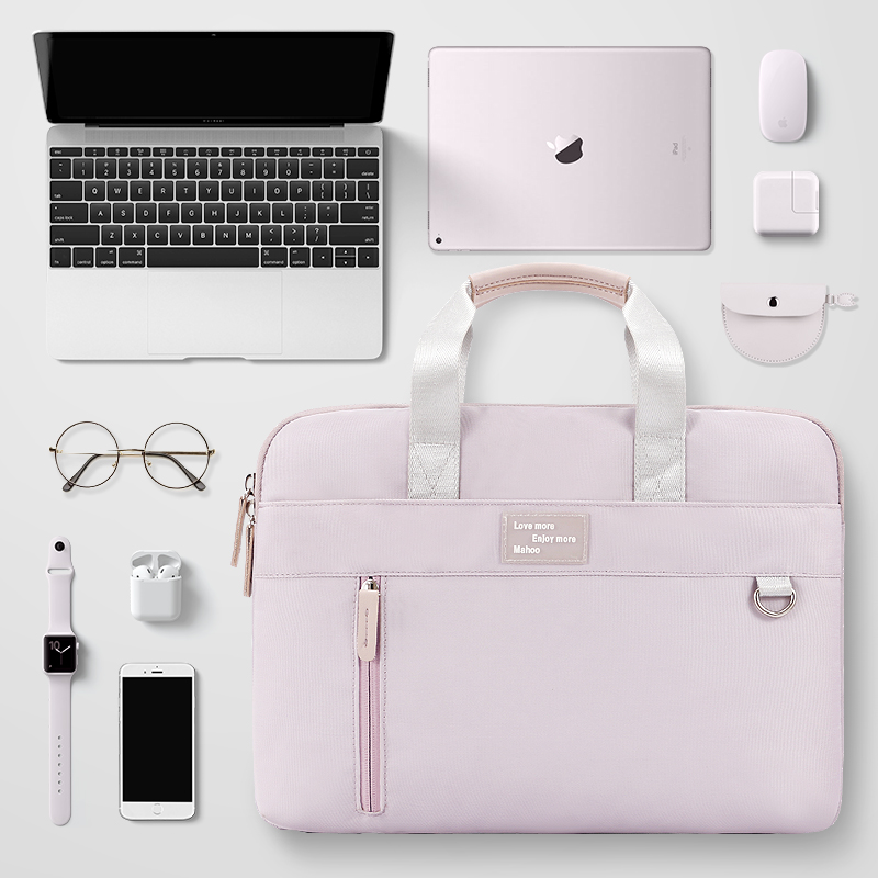 2025新款手提电脑包14寸女气垫防震简约适用联想小新pro13.3寸air轻薄本YOGA扬天15点6寸学生平板iPad保护套