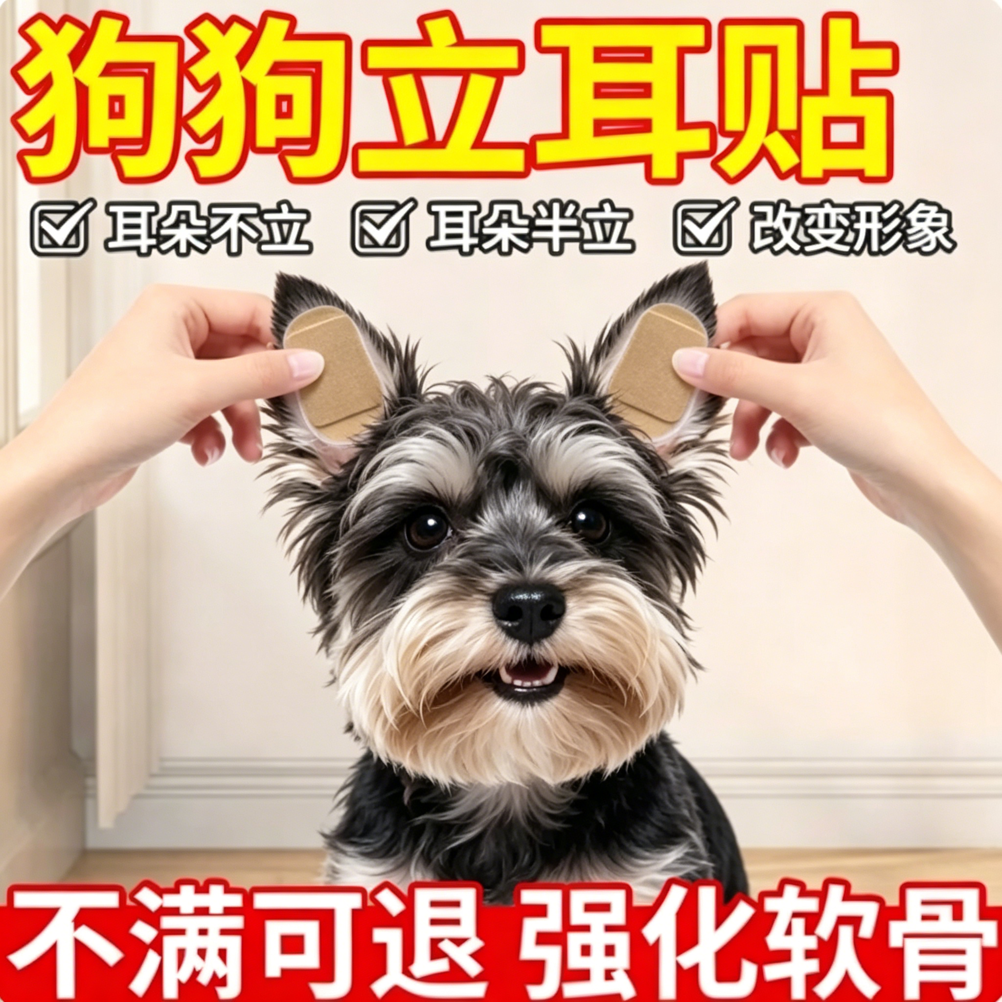 约克夏狗狗专用柯基立耳神器小型犬立耳贴竖耳辅助耳朵固定器矫正