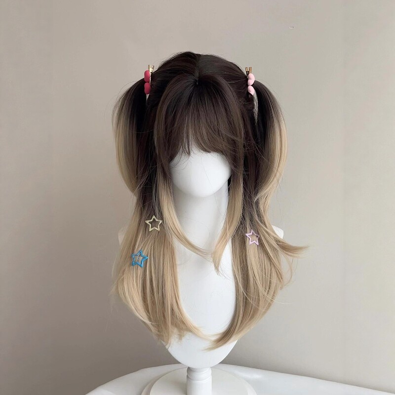 【不用戴发网】假发巧克力暹罗猫渐变层次感自然无痕长直发补发片