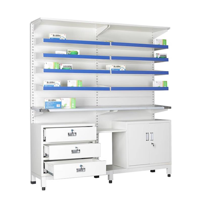 西药架药房医院诊所门诊开放单双面抽拉式药品专用货架钢制摆药架