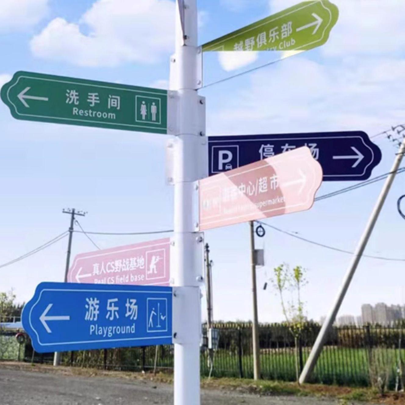 户外导向牌景区指引牌公园指路牌房产方向标路标指示牌立式标识牌