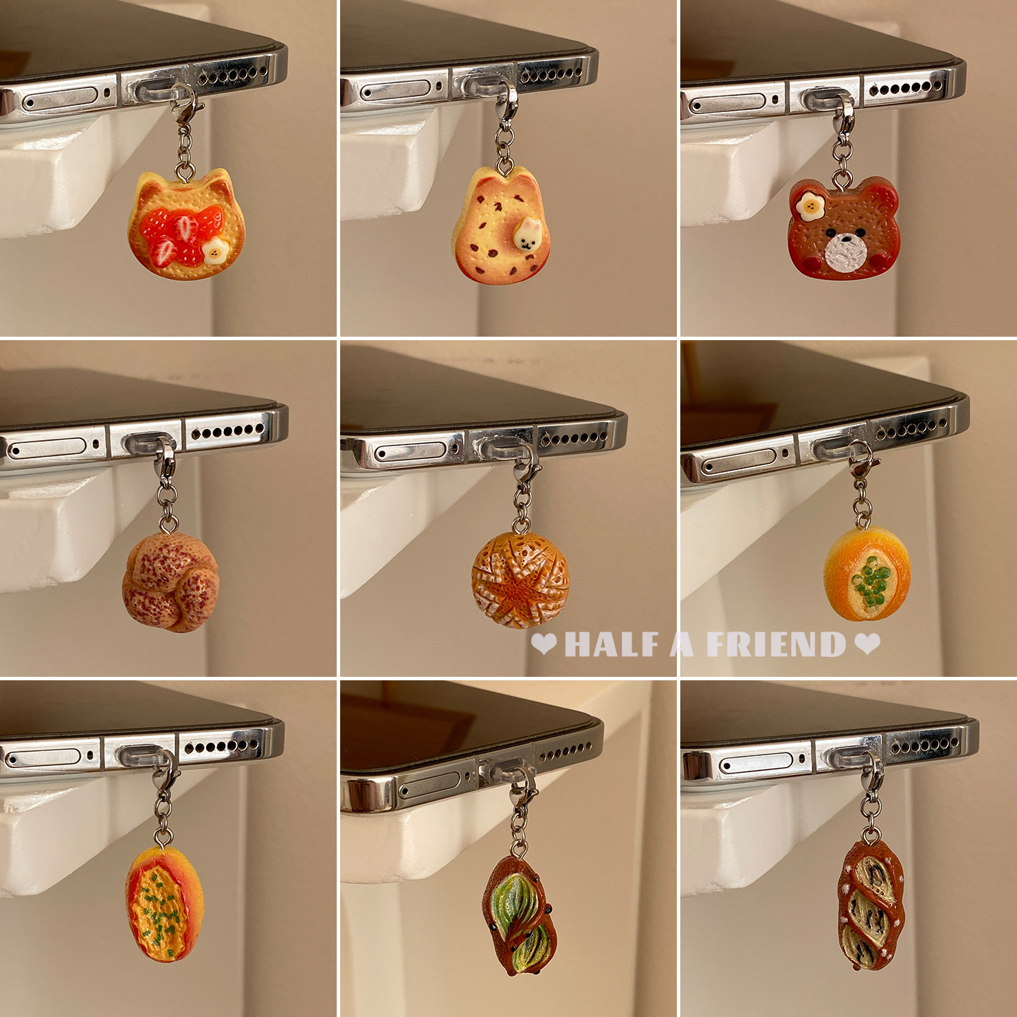 卡通面包创意手机防尘塞可爱安卓苹果通用充电孔耳机平板卡通挂件,3C数码配件,手机防尘防水配件,淘宝优惠券,粉丝福利购,淘宝优惠卷