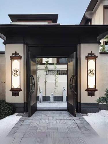 太阳能户外壁灯防水阳台庭院门灯花园壁灯中式住宅户外Led灯
