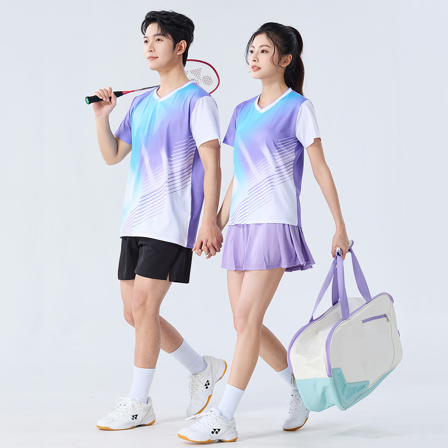 新款速干羽毛球服套装男女定制