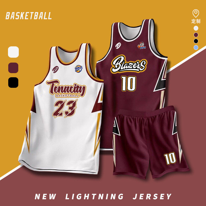 夏季速干美式篮球衣定制2025新款篮球服套装男女球队学生比赛队服