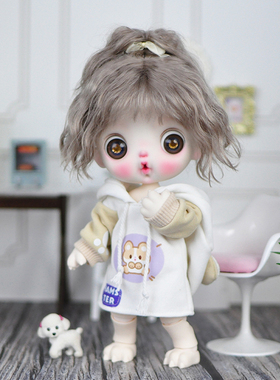 ob22娃衣 6分娃衣动物系蓝色套装YMY大胖梨宽松1/6 mdd连帽卫衣