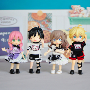 ob11娃衣 问题熊套装 molly12分bjd娃娃衣服ufdoll素体粘土gsc