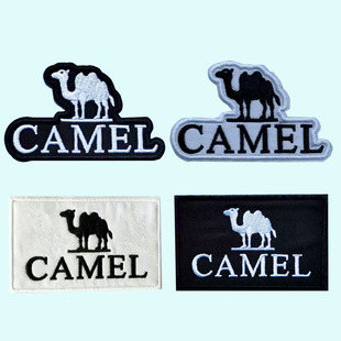 骆驼潮牌标志徽章刺绣标logo 魔术贴品牌补丁贴装饰补洞缝烫