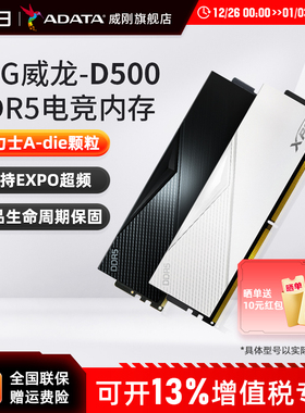 威刚XPG威龙D500/D300 DDR5 6000/6400电脑马甲内存条16G/32G/64G