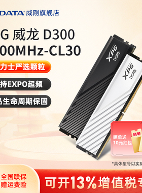 威刚XPG威龙DD300 DDR5 6000台式机电脑马甲内存条32G/64G海力士