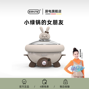 德国ERNTE昂特兔子锅多功能电火锅小绿锅情侣小粉锅一人食电煮锅