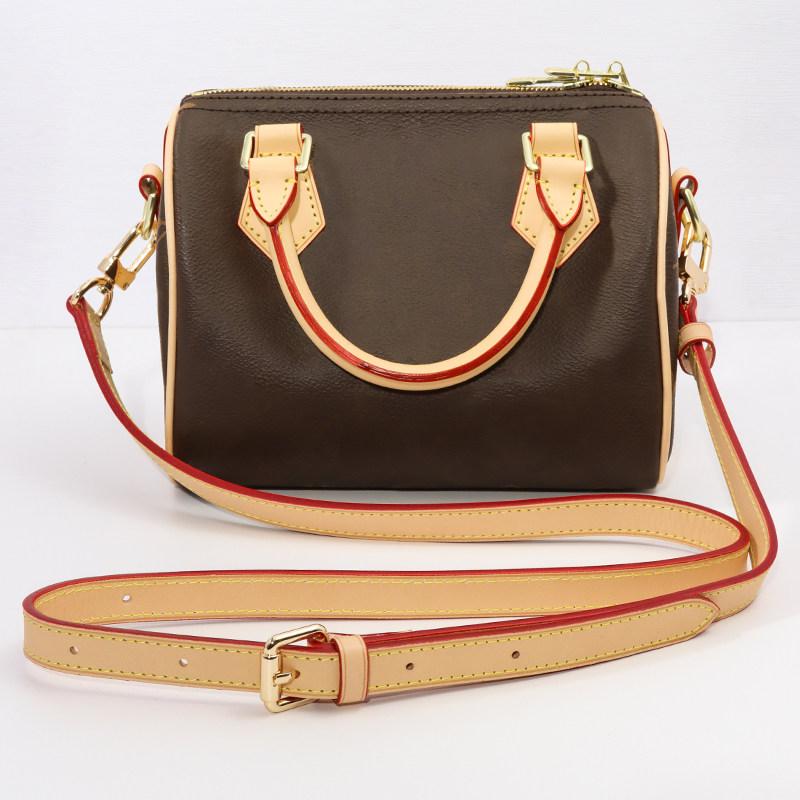 老花speedy25宽包带lv肩带改斜跨配件包包单肩替换变色皮真皮背带