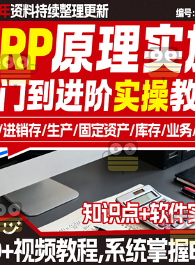 ERP系统学习入门原理实施实操系统自学视频教程仓库管理教学辅导