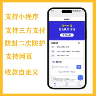 年审年报小程序开发个体工商户年报系统开发年报年审管理系统定制