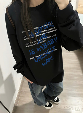 INVA重磅300g长袖T恤男女春秋宽松内搭休闲打底衫纯棉上衣ins情侣