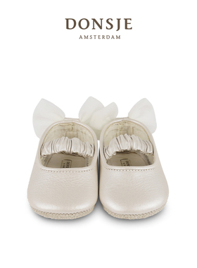 【新品】Donsje宝宝Luyax系列真皮学步鞋芭蕾风女婴公主鞋蝴蝶结