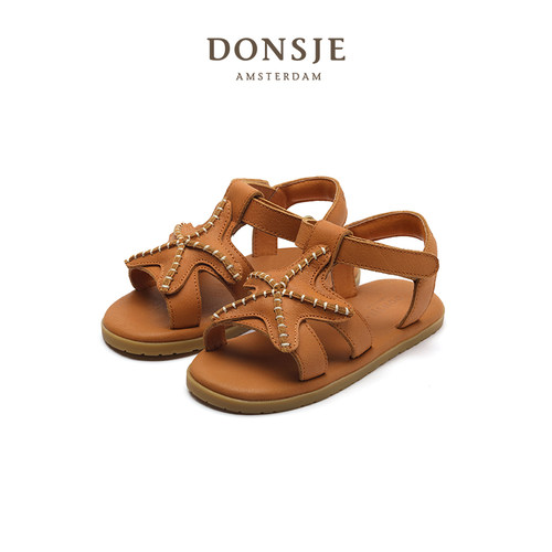 donsje夏款真皮儿童凉鞋