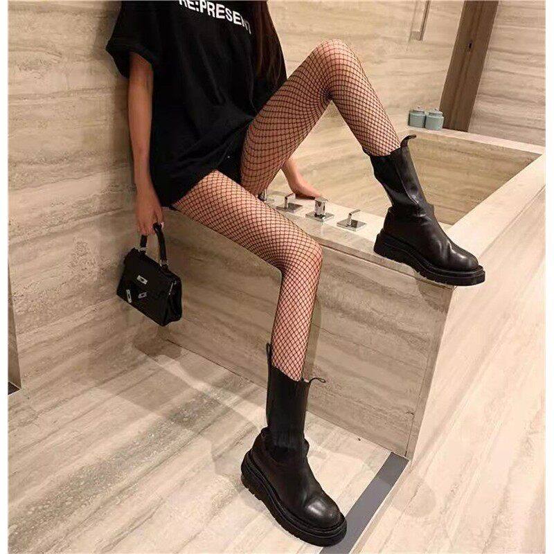 黑色渔网袜大网格潮jk暗黑系袜子女长筒网袜连裤袜过膝性感丝袜,女士内衣/男士内衣/家居服,连裤袜/打底袜,淘宝优惠券,粉丝福利购,淘宝优惠卷