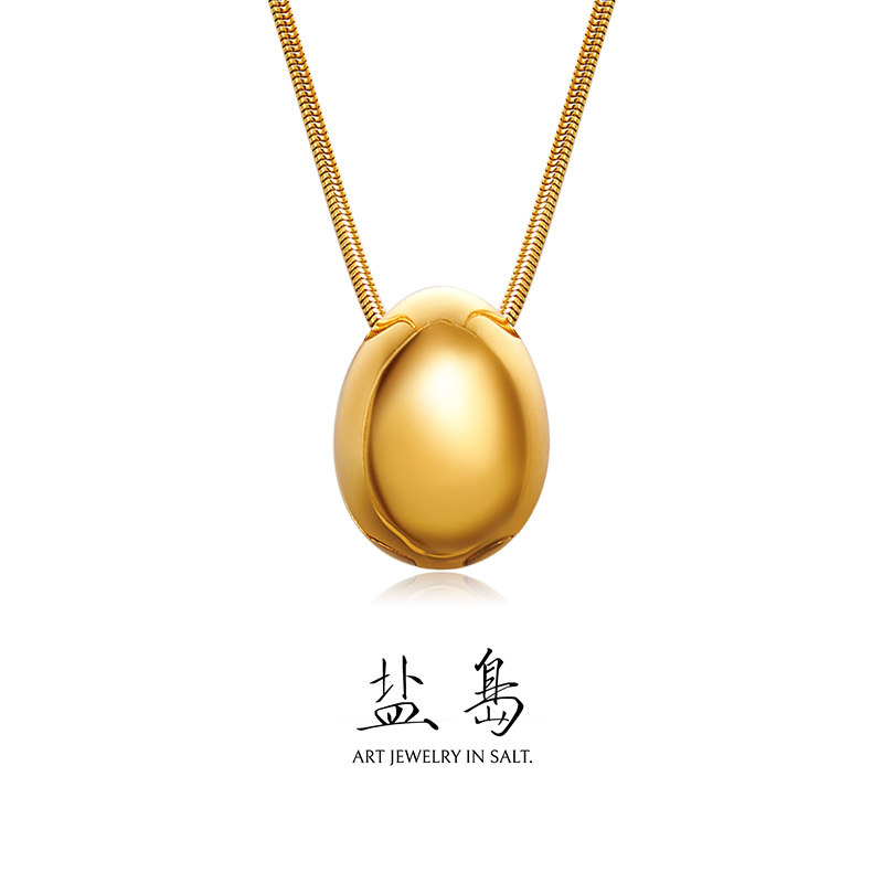 盐岛节气春分蛋磁吸扣蛇骨项链高级感轻奢小众原创小众精致锁骨链