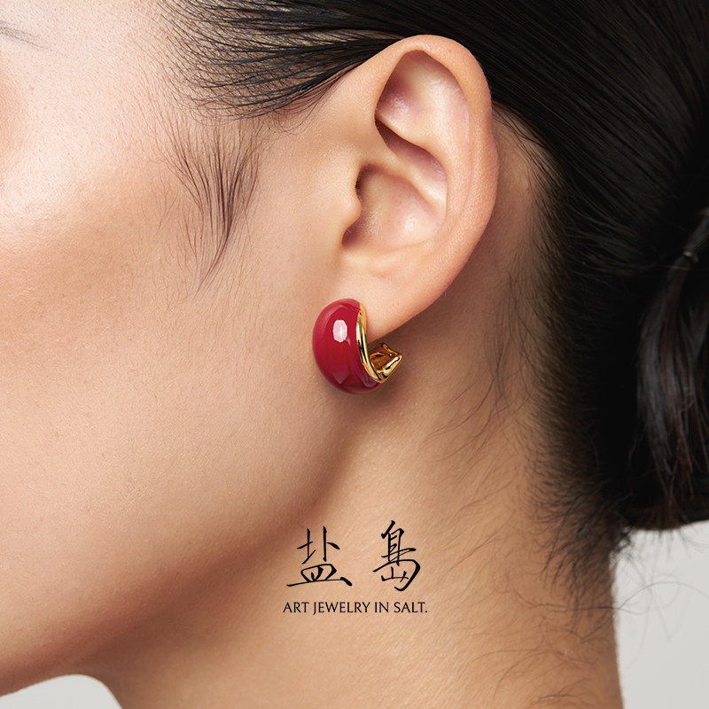 盐岛锦鲤耳环红色本命年秋冬高级感轻奢好运转运珐琅耳饰时尚饰品,饰品/流行首饰/时尚饰品新,耳环,淘宝优惠券,粉丝福利购,淘宝优惠卷