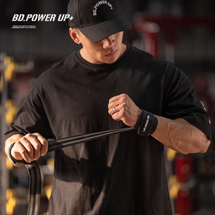 bdpowerup助力带男硬拉引体向上手套防滑举重握力护掌健身护腕