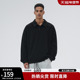 Polo衫 男秋季 新款 bdpowerup重磅长袖 美式 宽松简约纯色肌理感卫衣